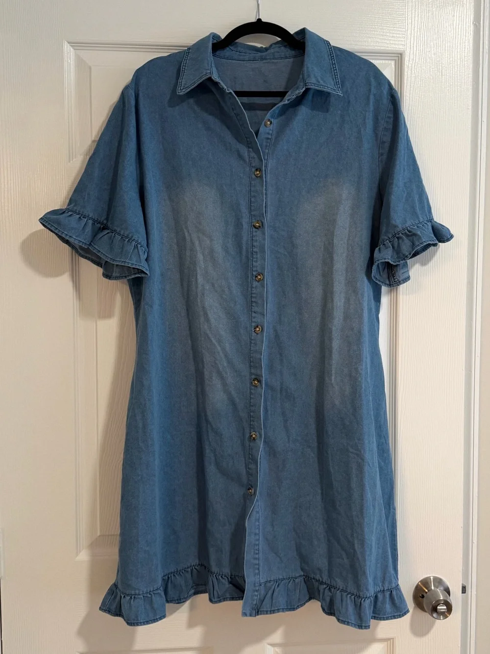Woman’s denim dress